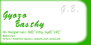 gyozo basthy business card